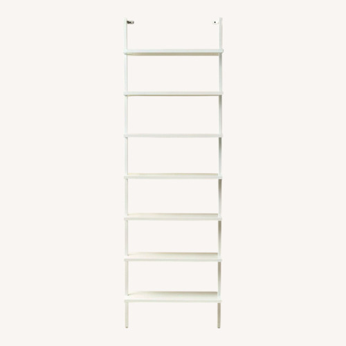 Used CB2 Stairway 96" White Metal Wall Mount Bookcase for sale on AptDeco