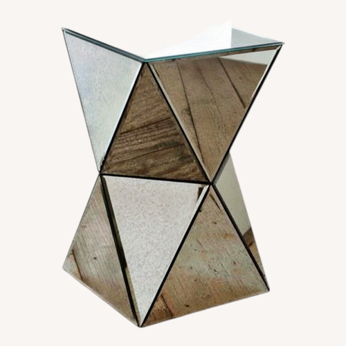 Used West Elm Faceted Mirror Side Table for sale on AptDeco
