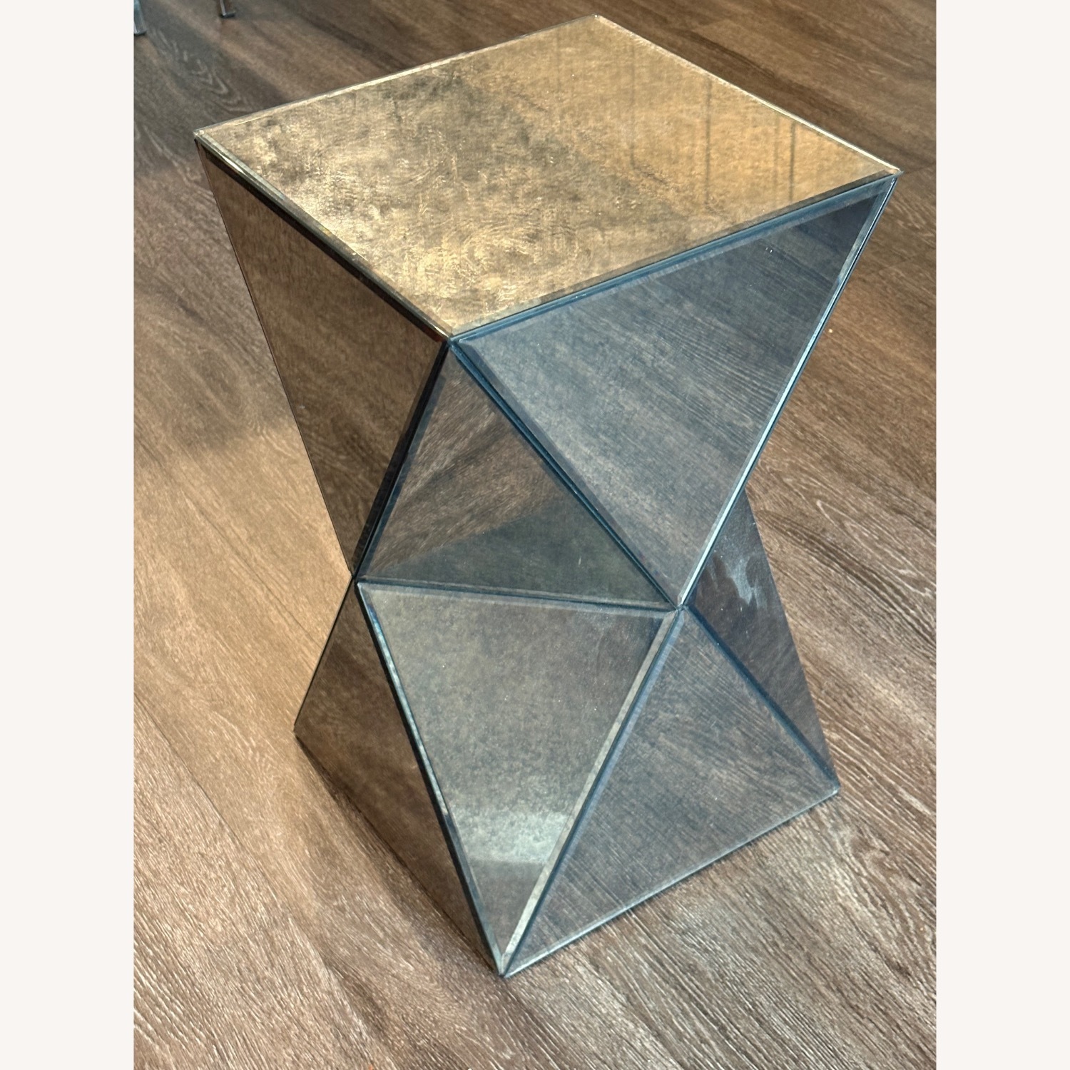 West Elm Faceted Mirror Side Table - image-1