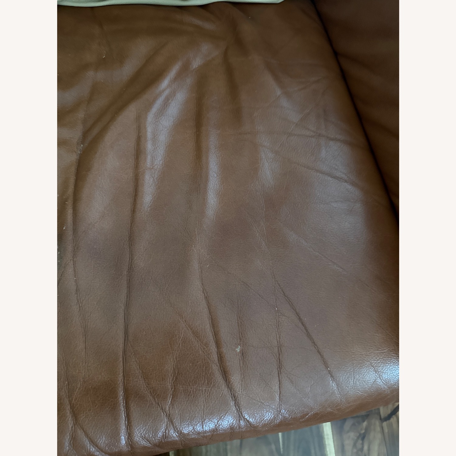 Light Brown Leather 3+ Seater Sofa - image-10