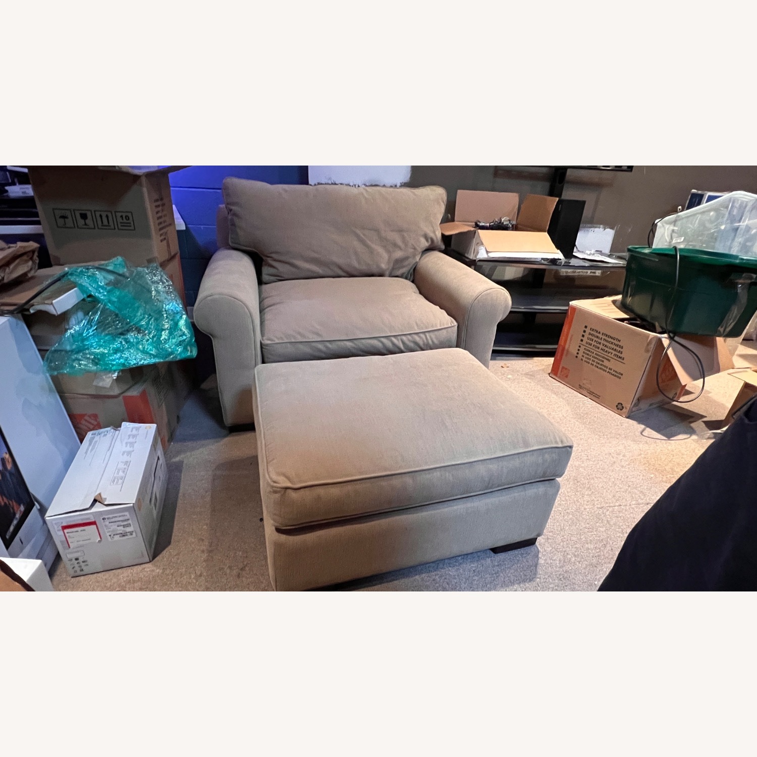 Room & Board Chair and Ottoman - image-1