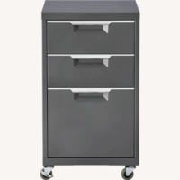 Genuine CB2 Three Drawer File Cabinet
