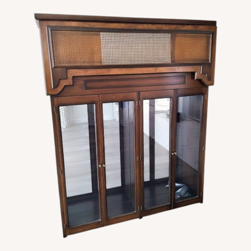 Used Vintage/Antique Finds Dark Brown Wood Sideboard for sale on AptDeco