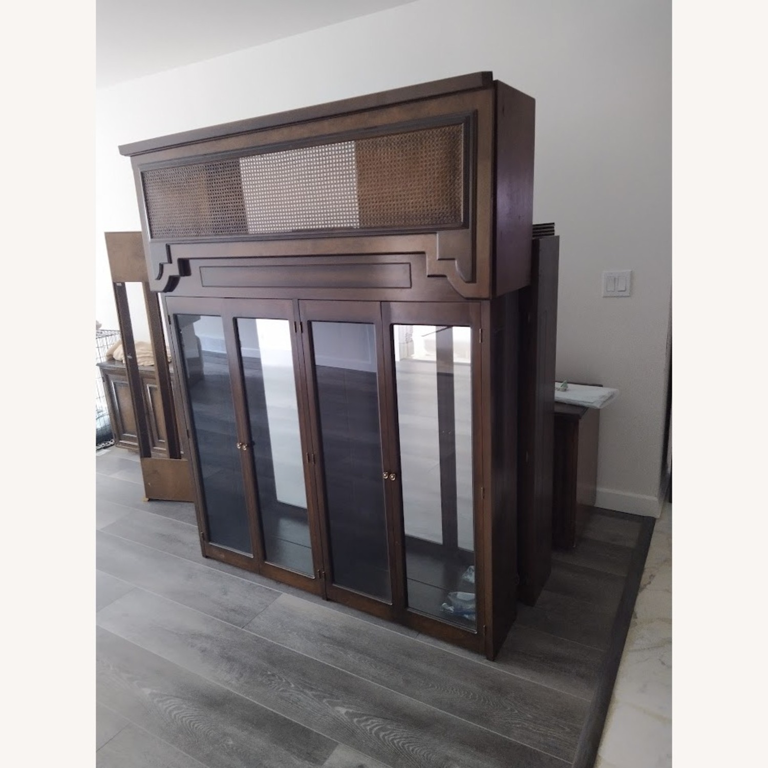 Vintage/Antique Finds Dark Brown Wood Sideboard - image-3