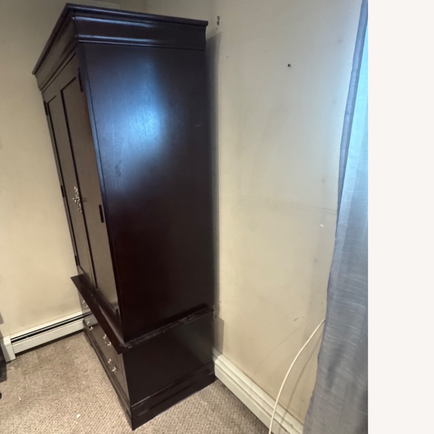 Dark Wooden Wardrobe - image-2