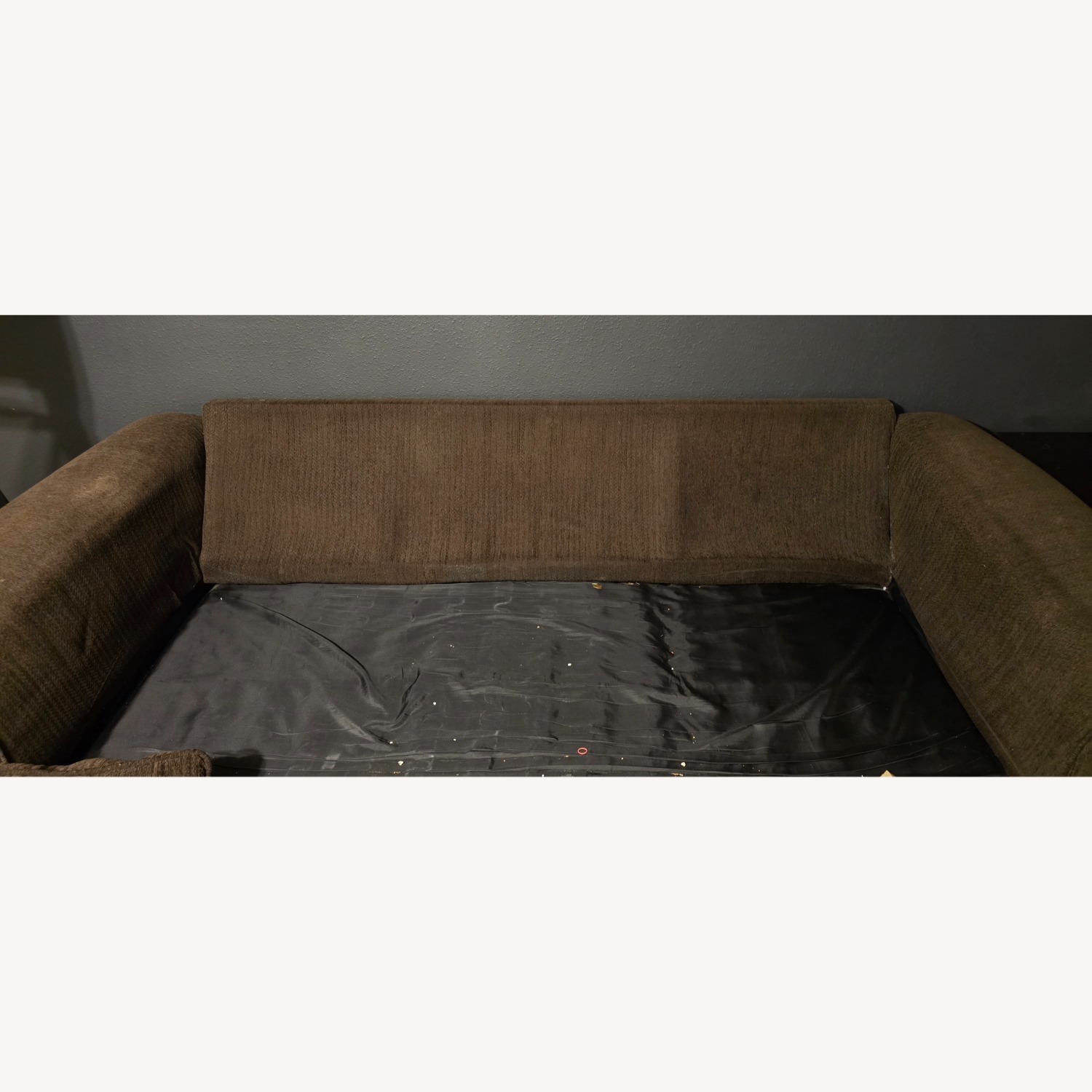 Dark Brown Fabric 3+ Seater Sofa - image-4