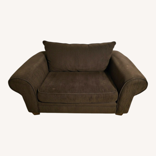 Used Dark Brown Fabric Armchair for sale on AptDeco
