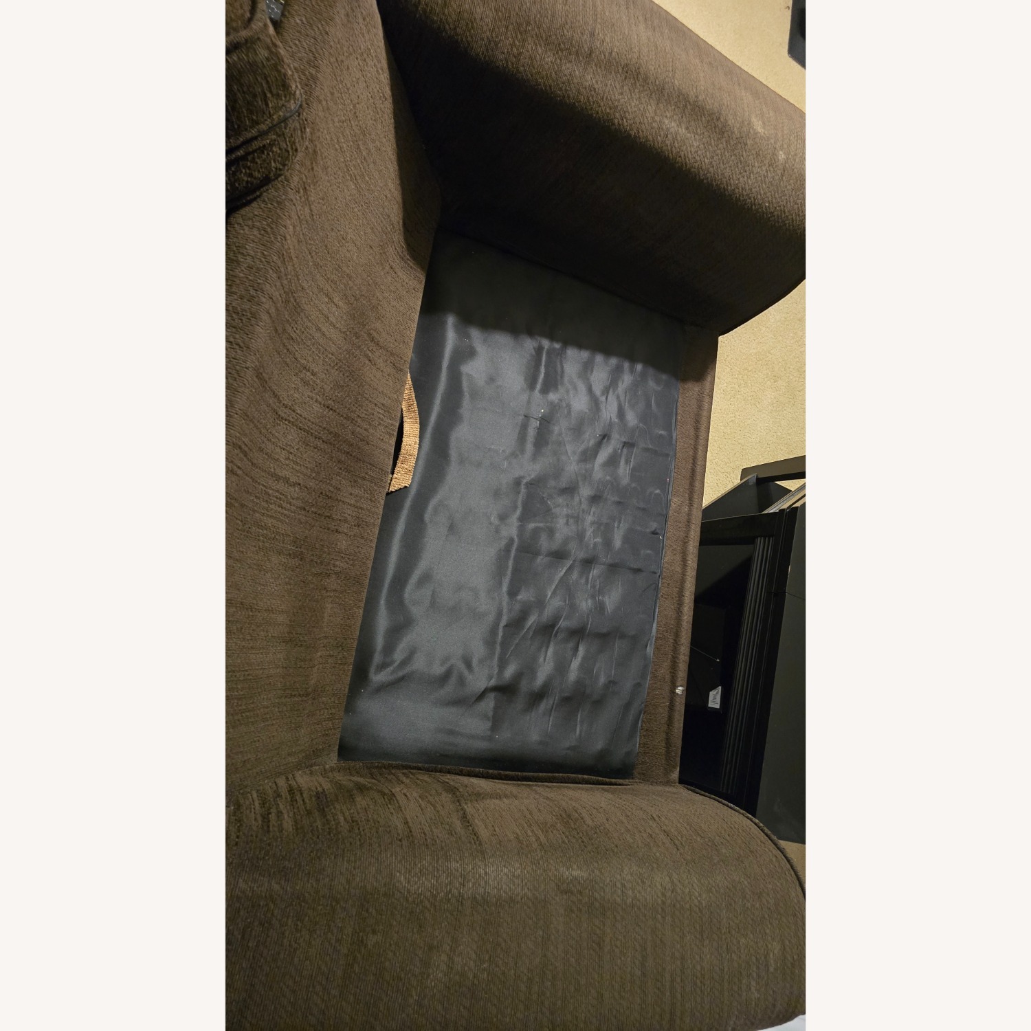 Dark Brown Fabric Armchair - image-4