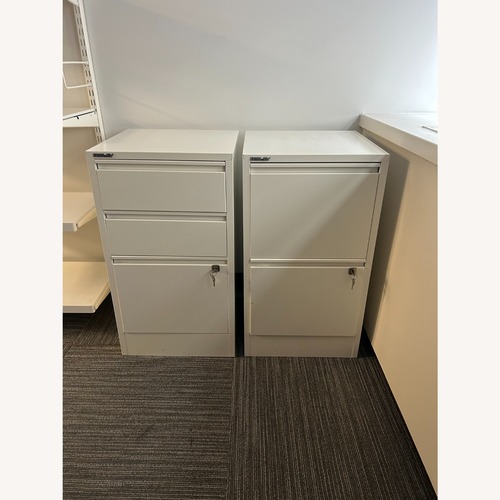 Used Bisley White Metal Media Storage for sale on AptDeco