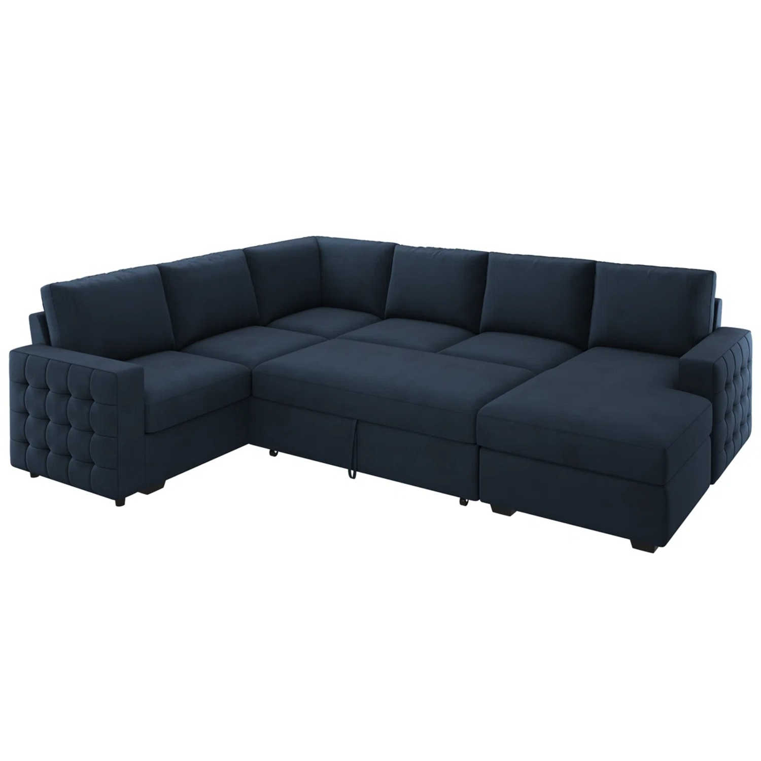 Wayfair Black Fabric 2 Piece Sectional - image-6