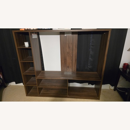 Used Walmart Dark Brown Wood Media Storage for sale on AptDeco