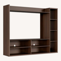 Walmart Dark Brown Wood Media Storage