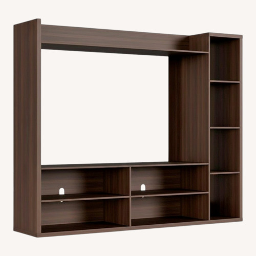 Used Walmart Dark Brown Wood Media Storage for sale on AptDeco