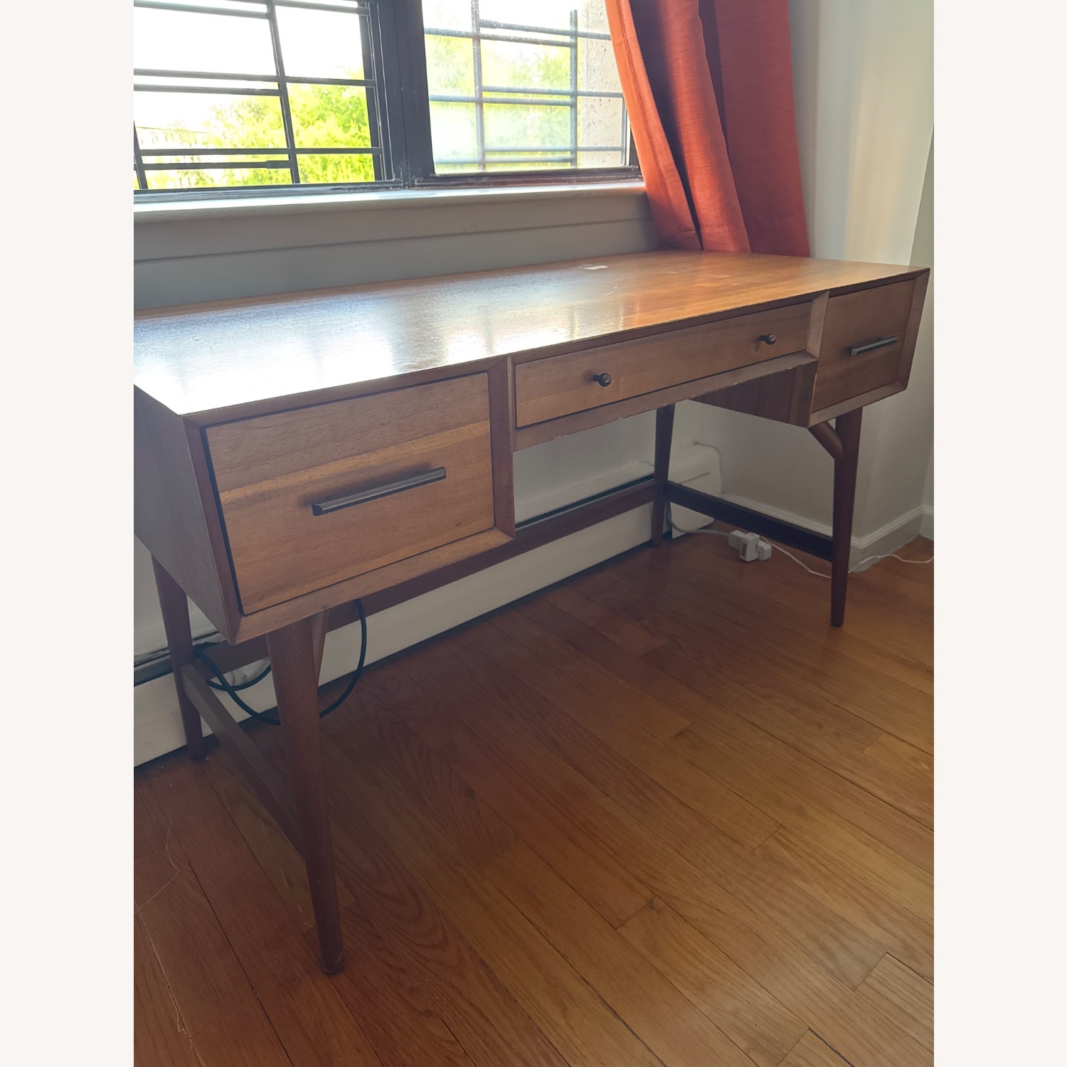 West Elm Mid-Century Desk 52” in Acorn - image-1
