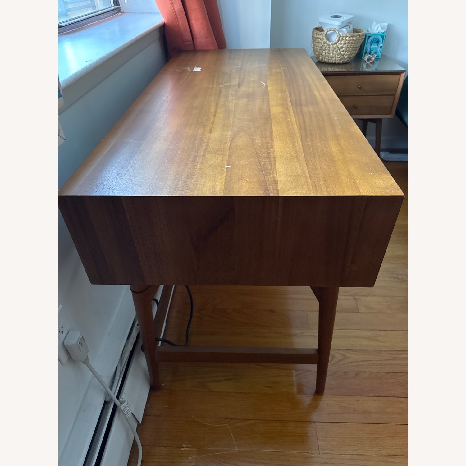 West Elm Mid-Century Desk 52” in Acorn - image-3
