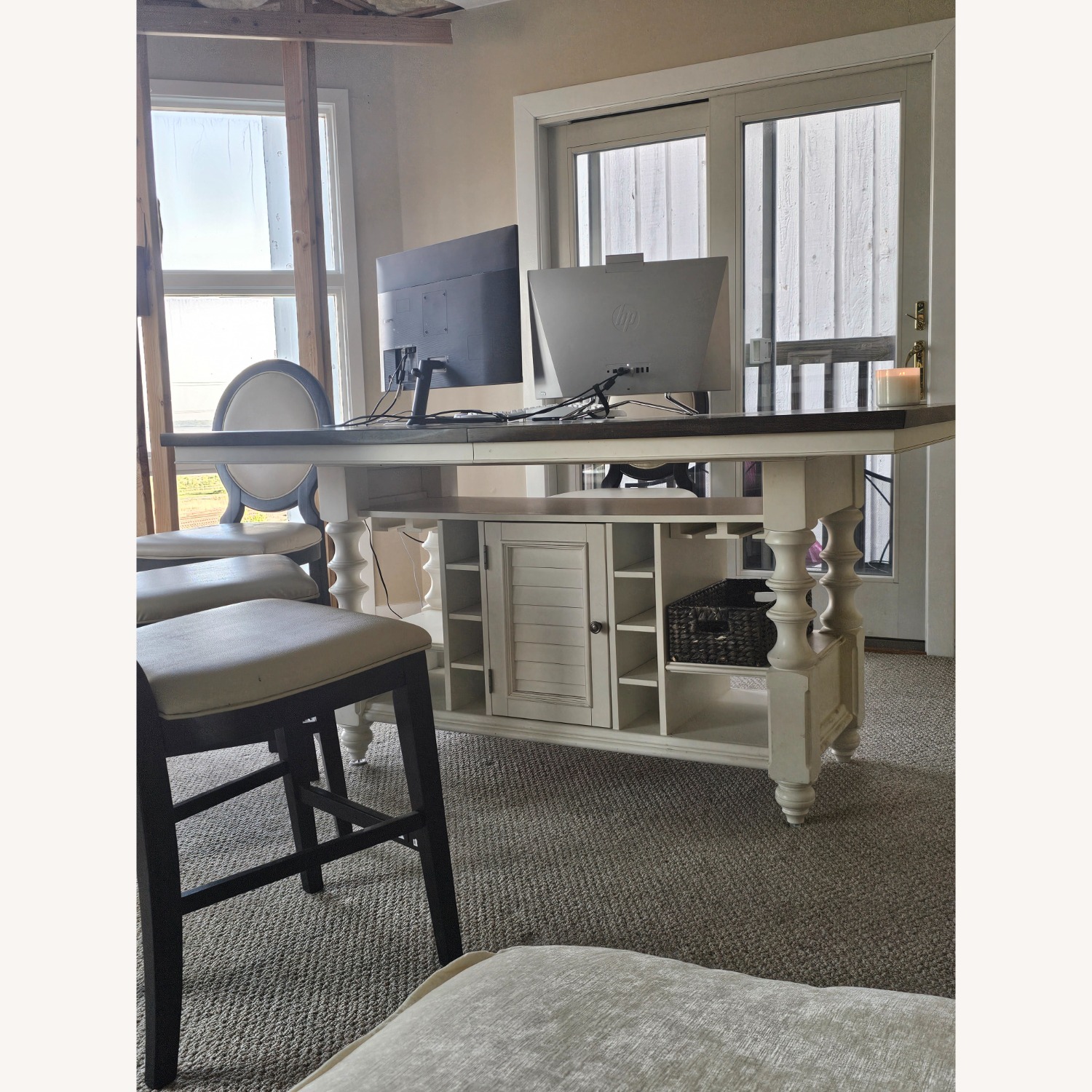 American Signature Furniture White Dining Table - image-3