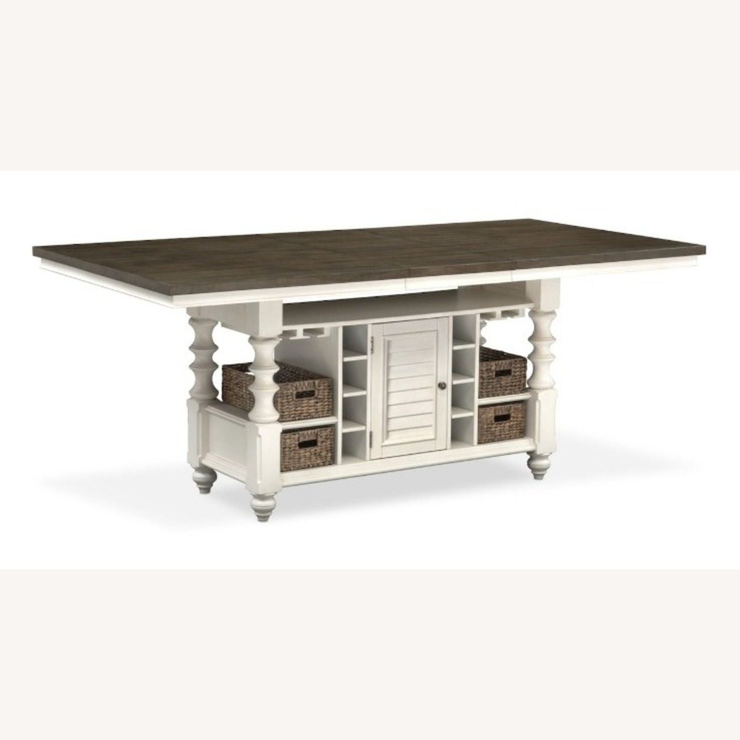 American Signature Furniture White Dining Table - image-1