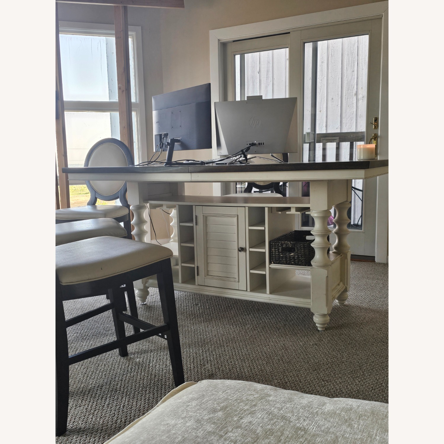 American Signature Furniture White Dining Table - image-4