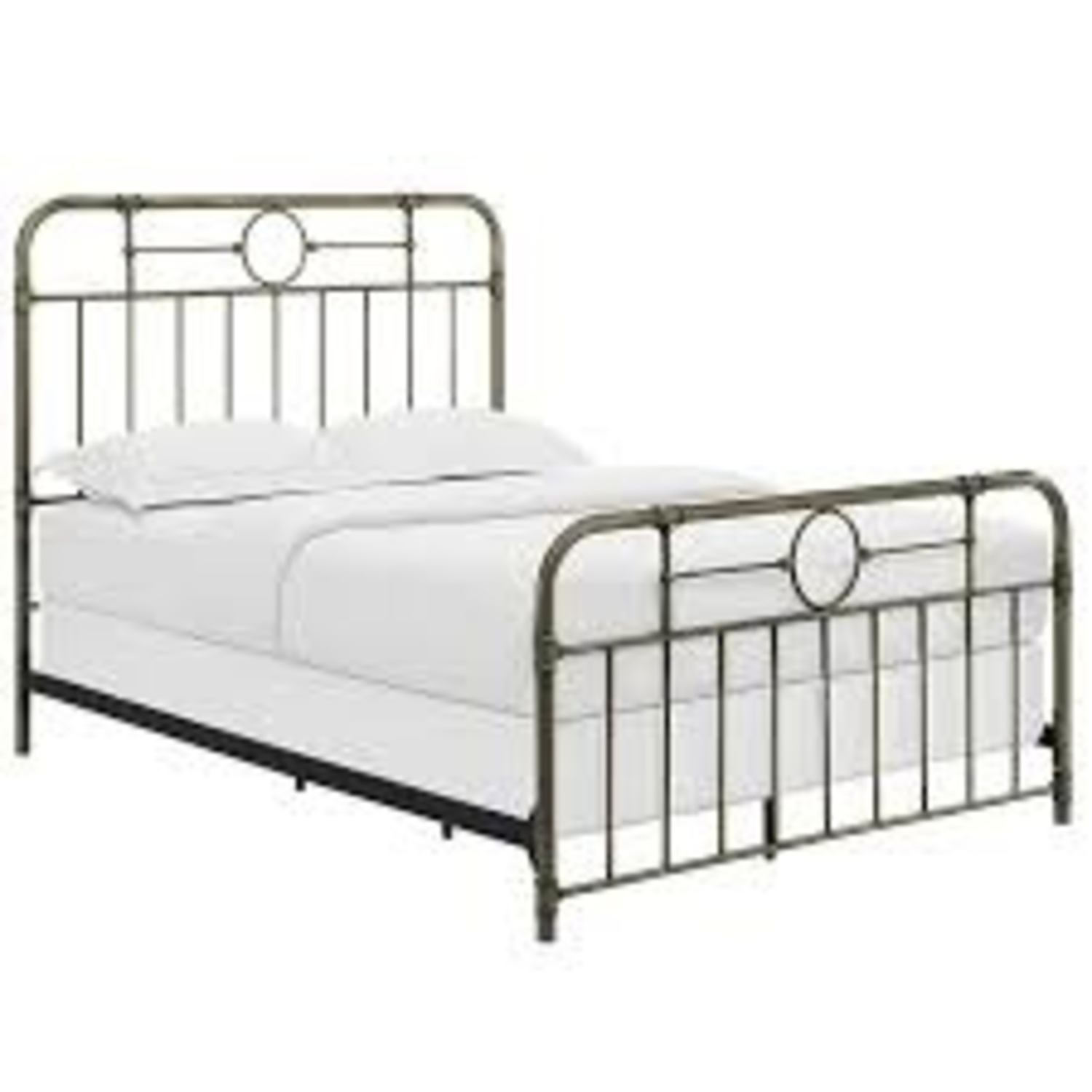 Walker Edison Vintage Metal Iron Pipe Queen Bed Frame - image-4
