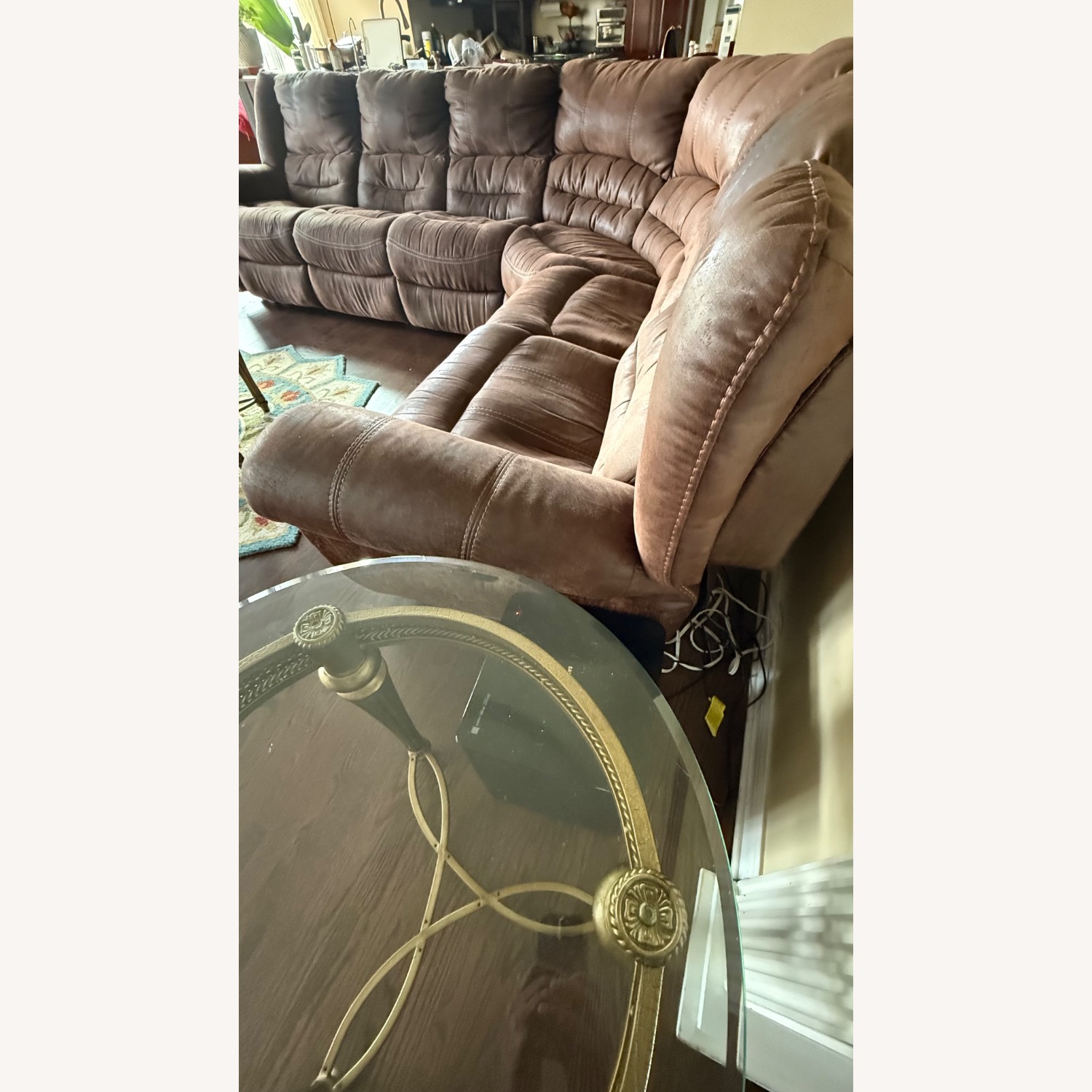 Ashley Furniture Dark Brown 3+ Piece Sectional - image-2