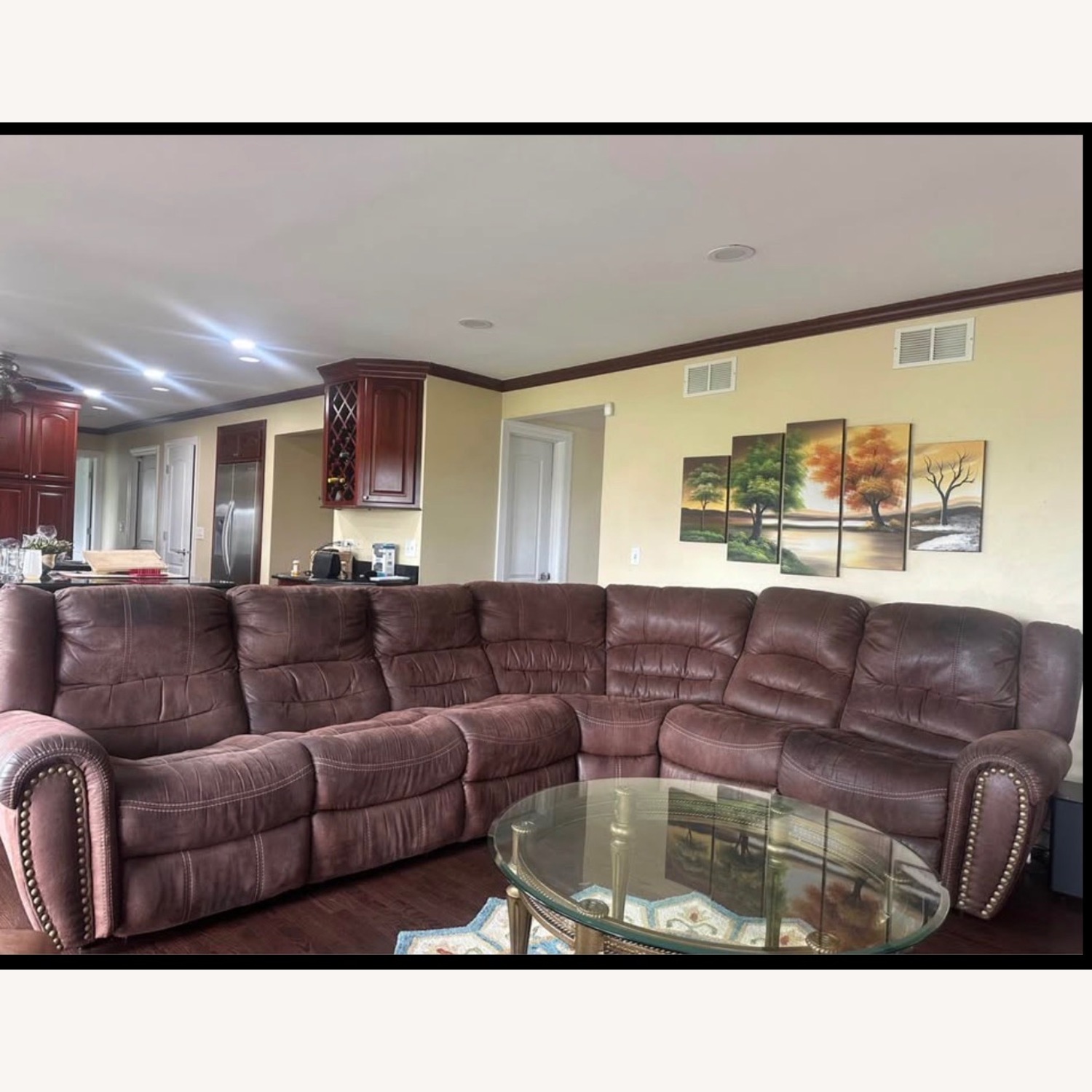 Ashley Furniture Dark Brown 3+ Piece Sectional - image-1