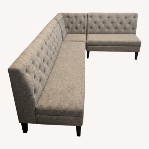 Used Ashley Furniture Graphite 3-Piece Dining Bench for sale on AptDeco