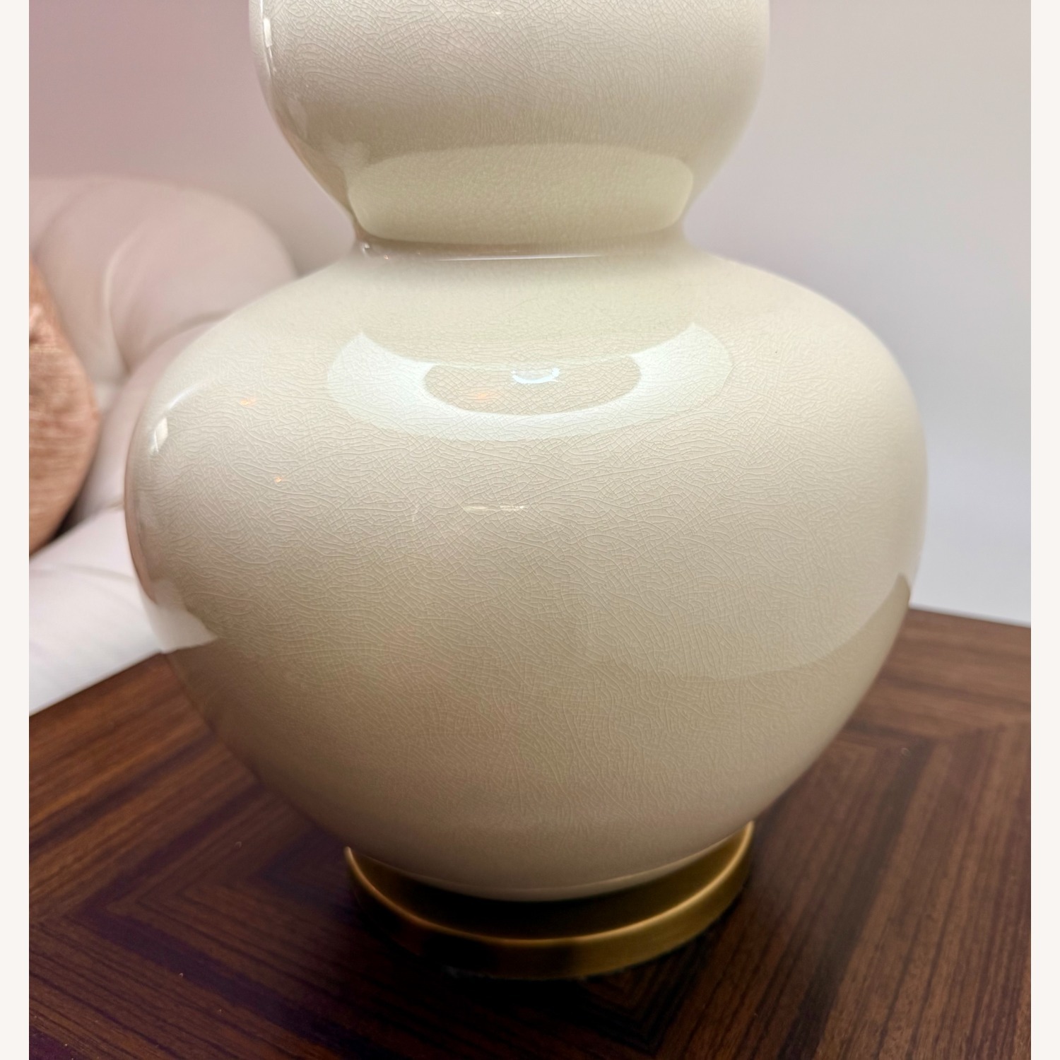 Pair of Ethan Allen White Ceramic Table Lamps - image-3