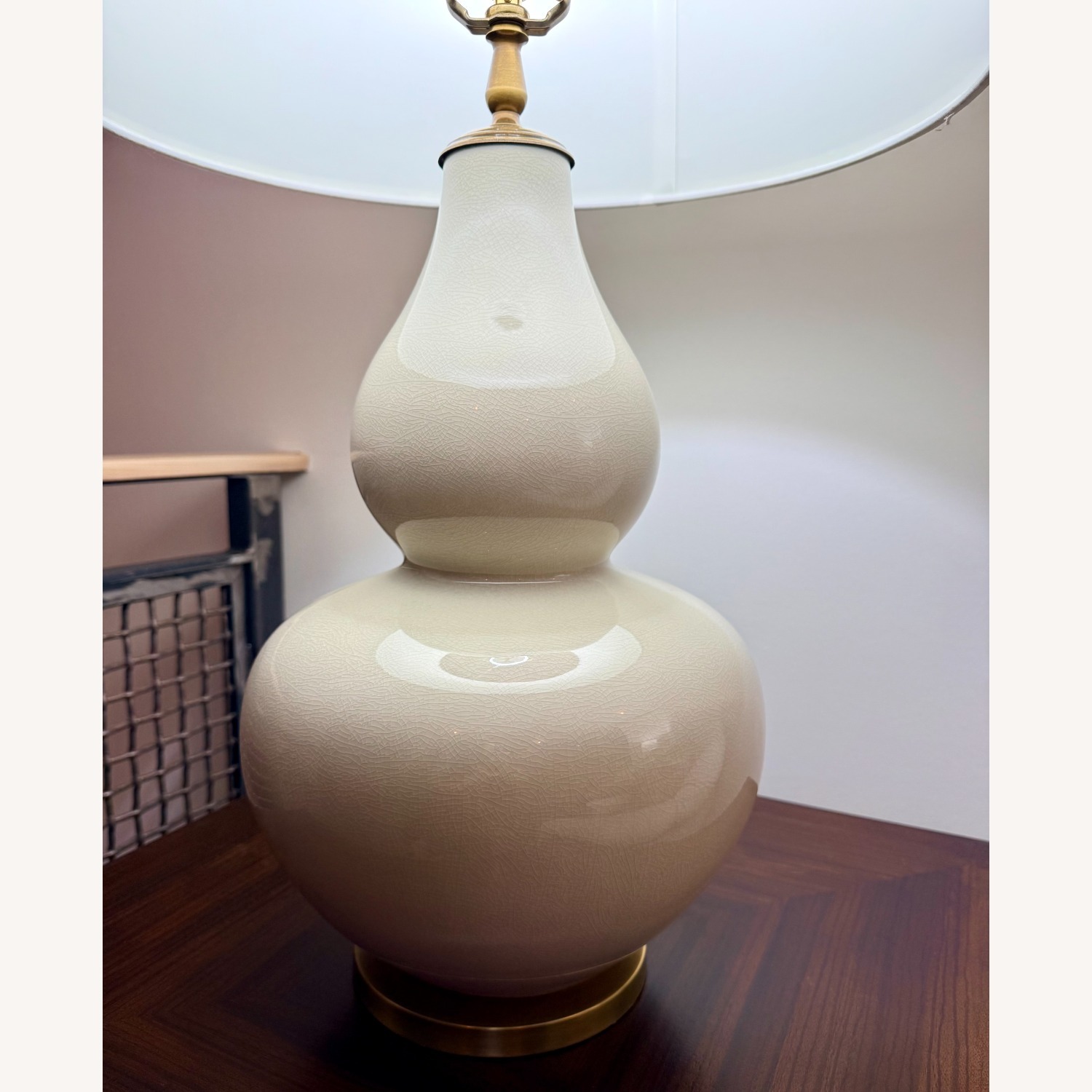 Pair of Ethan Allen White Ceramic Table Lamps - image-8