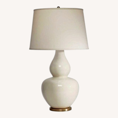 Used Pair of Ethan Allen White Ceramic Table Lamps for sale on AptDeco