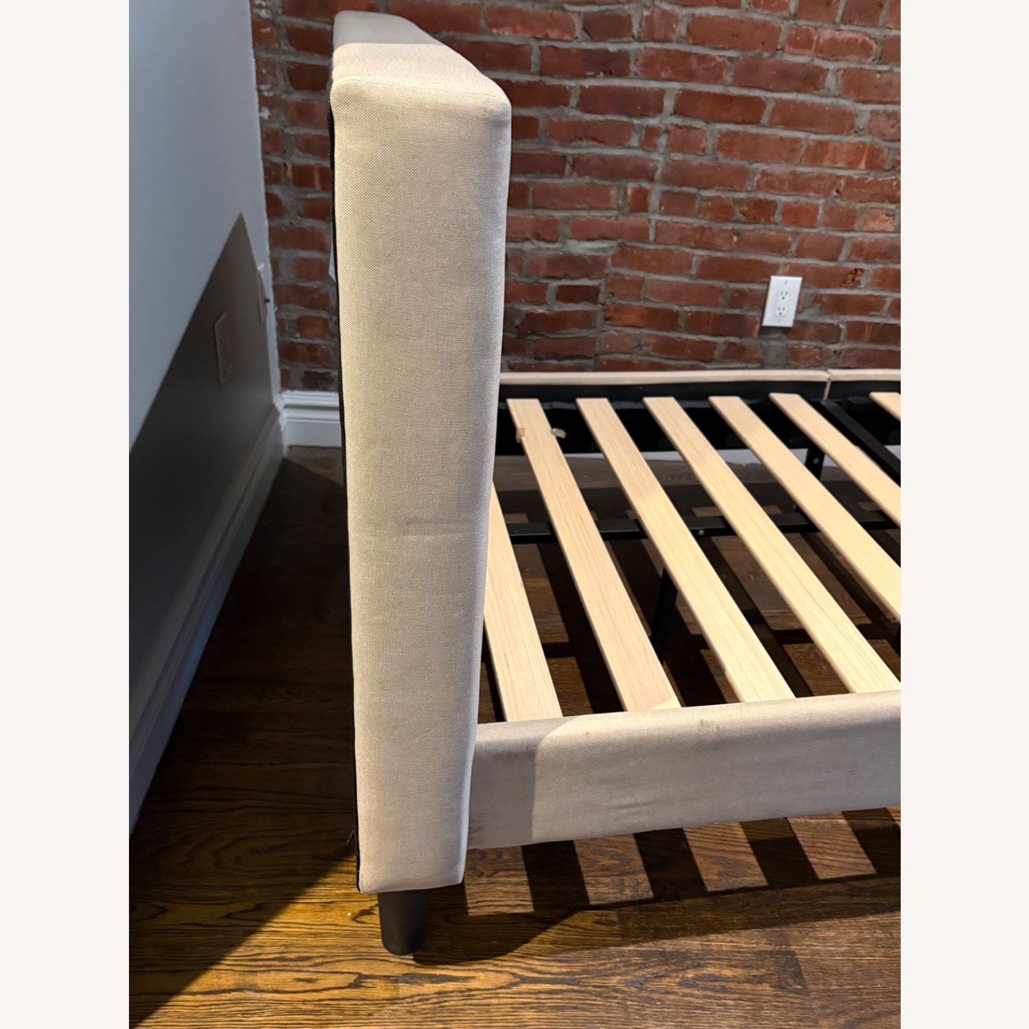 Natural Fabric Twin Bed - image-3
