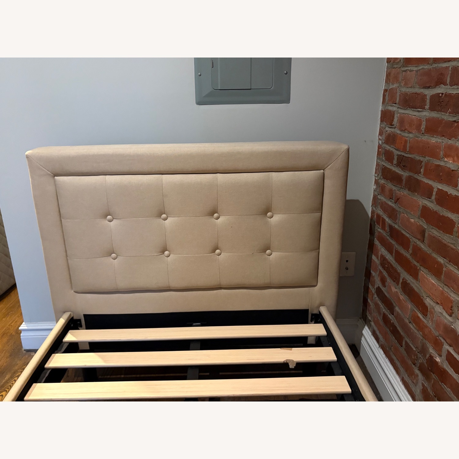 Natural Fabric Twin Bed - image-5