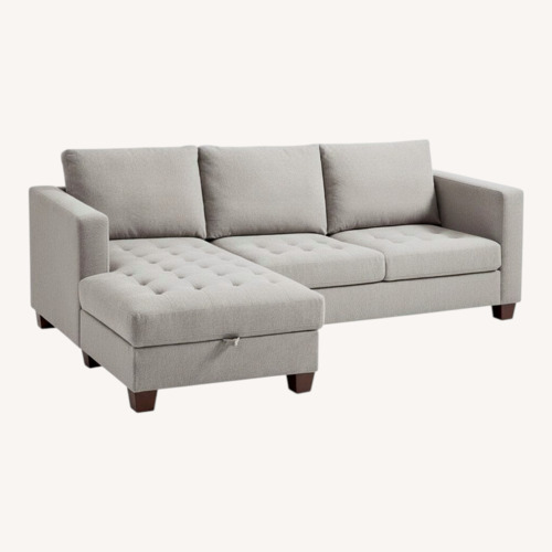 Used Gray Trudeau Sectional Sofa with Storage for sale on AptDeco