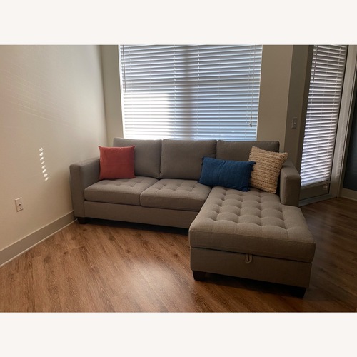 Used Gray Trudeau Sectional Sofa with Storage for sale on AptDeco