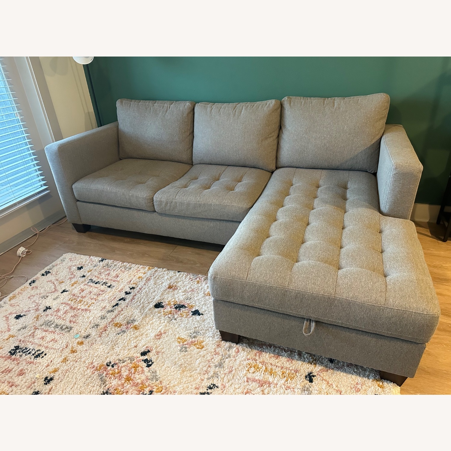 Gray Trudeau Sectional Sofa with Storage - image-3