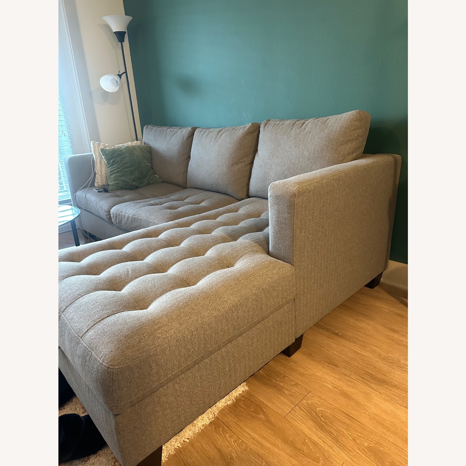 Gray Trudeau Sectional Sofa with Storage - image-4