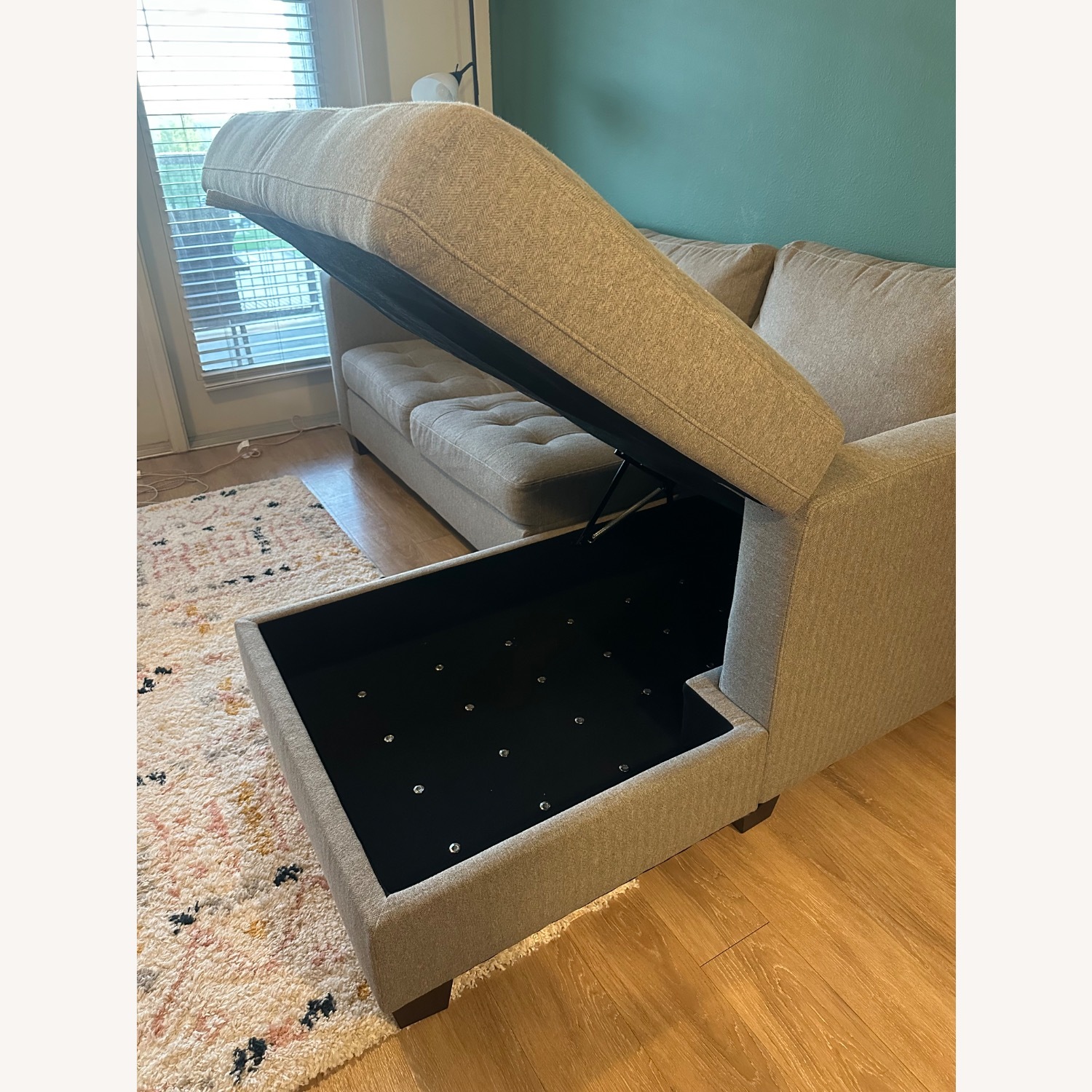 Gray Trudeau Sectional Sofa with Storage - image-6