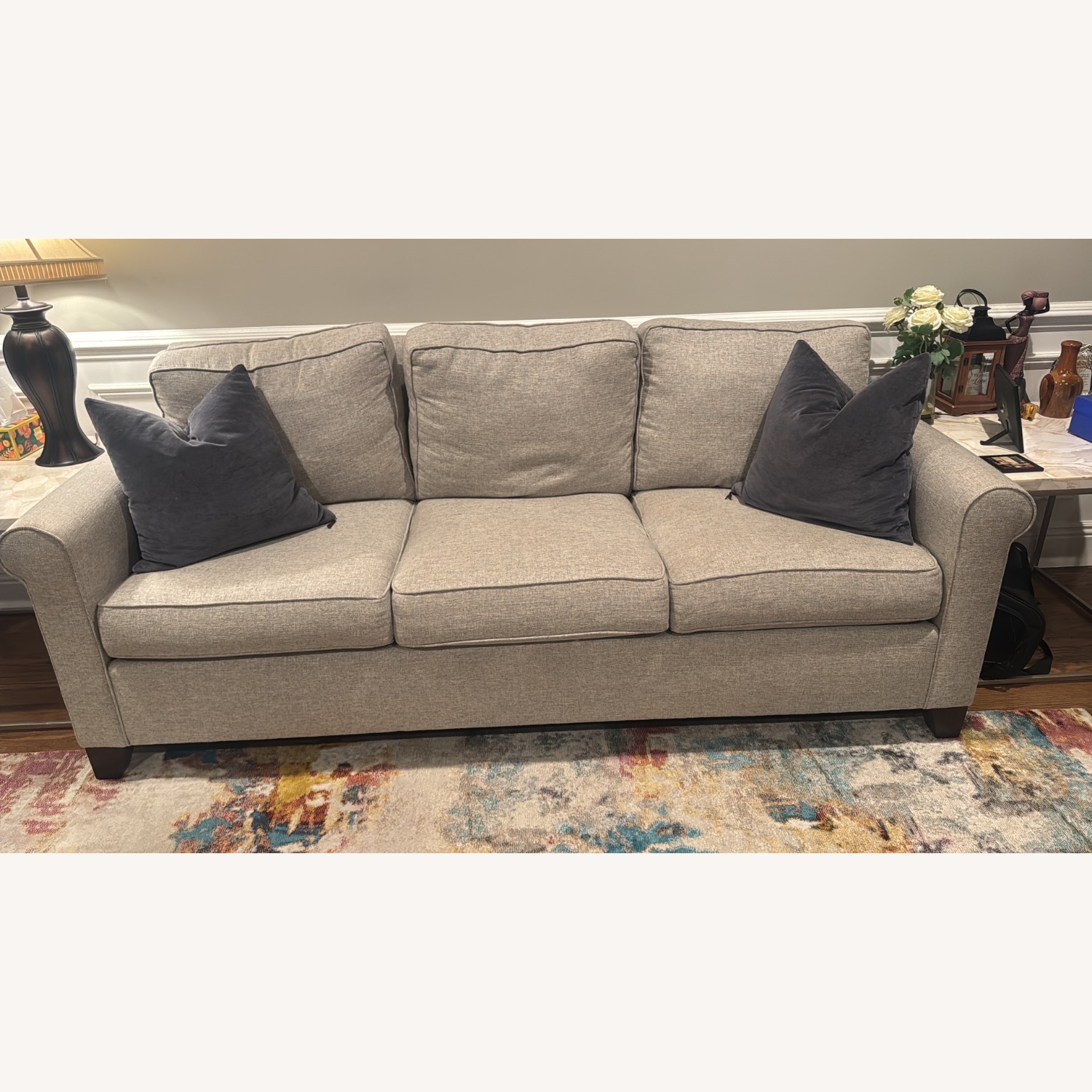 Pottery Barn Light Gray Fabric 3+ Seater Sofa - image-1