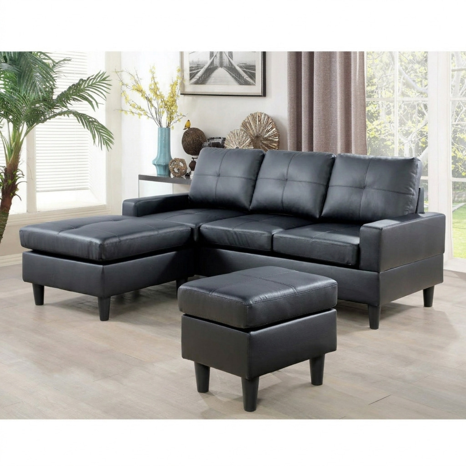 Latitude Run Leather Sectional - image-2