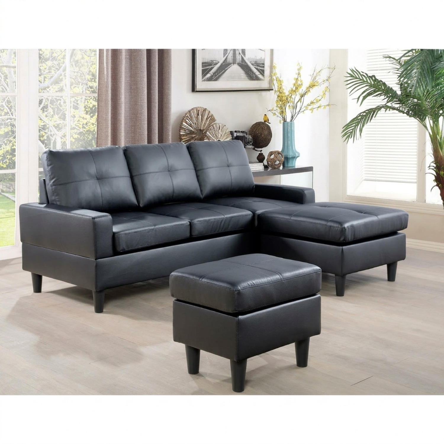 Latitude Run Leather Sectional - image-3