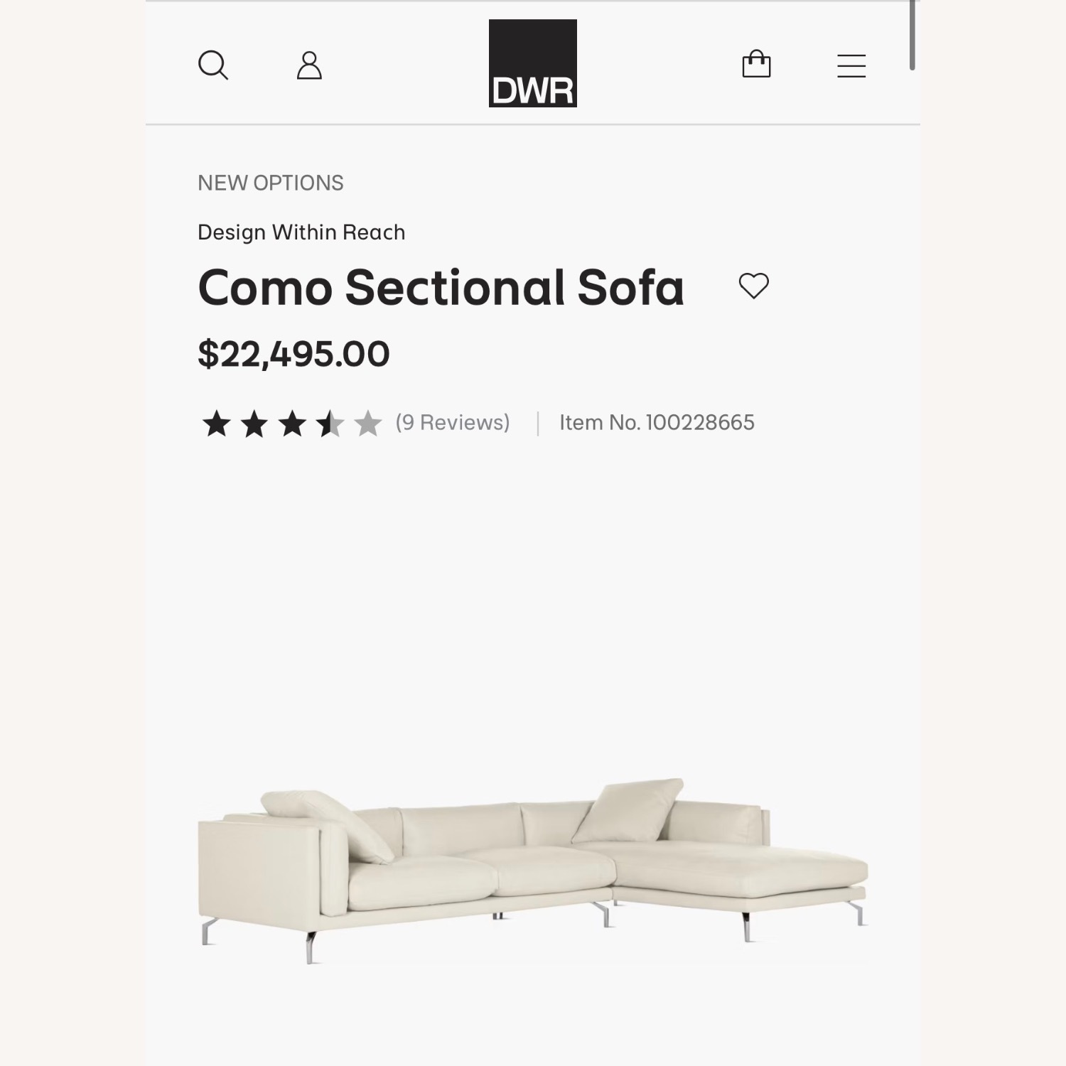 Design Within Reach Natural 2 Piece Sectional - image-5