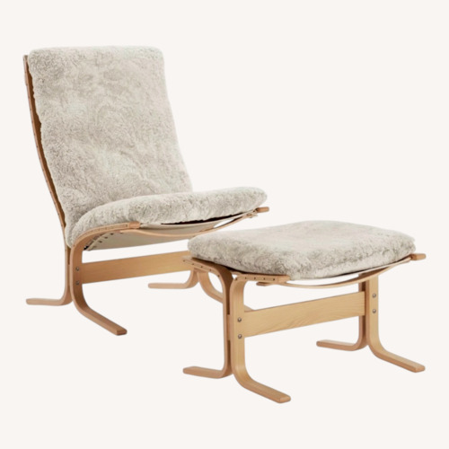 Used Design Within Reach Siesta Chair & Footstool for sale on AptDeco
