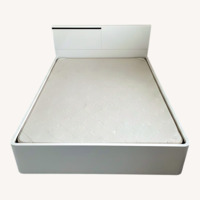 Custom Made White Wood Full Platform Bed