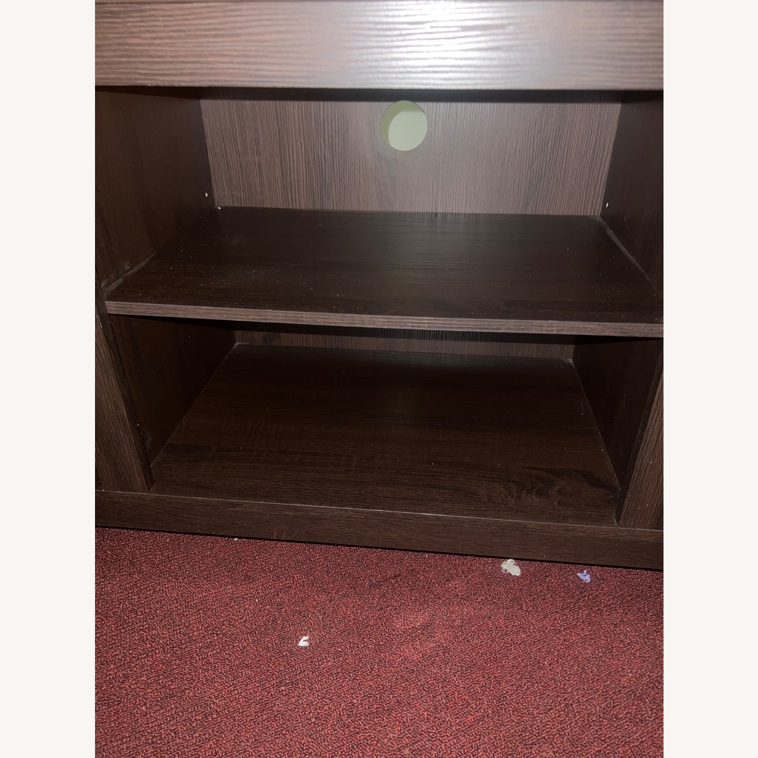 Dark Brown Wood Media Storage - image-6