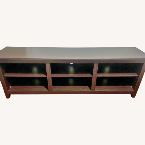 Used Dark Brown Wood Media Storage for sale on AptDeco