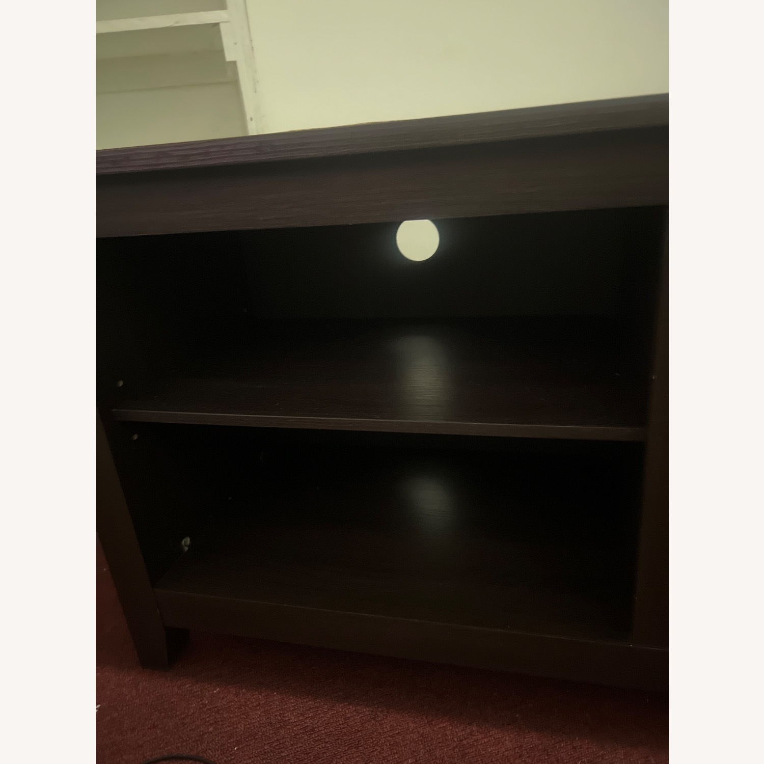 Dark Brown Wood Media Storage - image-7