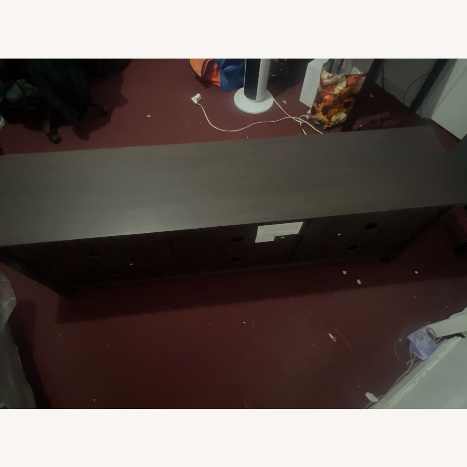 Dark Brown Wood Media Storage - image-8