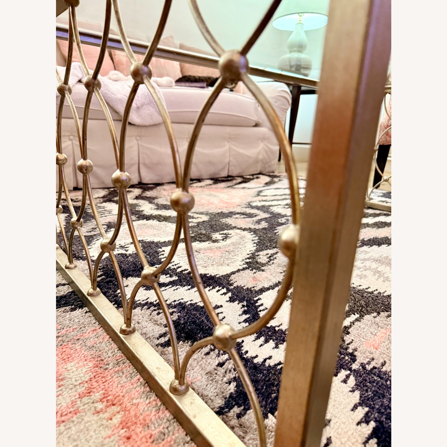 Ethan Allen Silver Glass Coffee Table - image-2