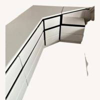 Custom Made White Wood Nightstand