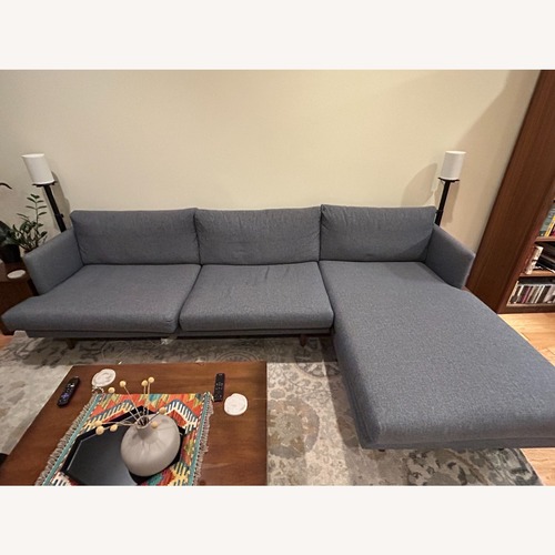 Used Article Burrard Stone Blue 2 Piece Sectional for sale on AptDeco