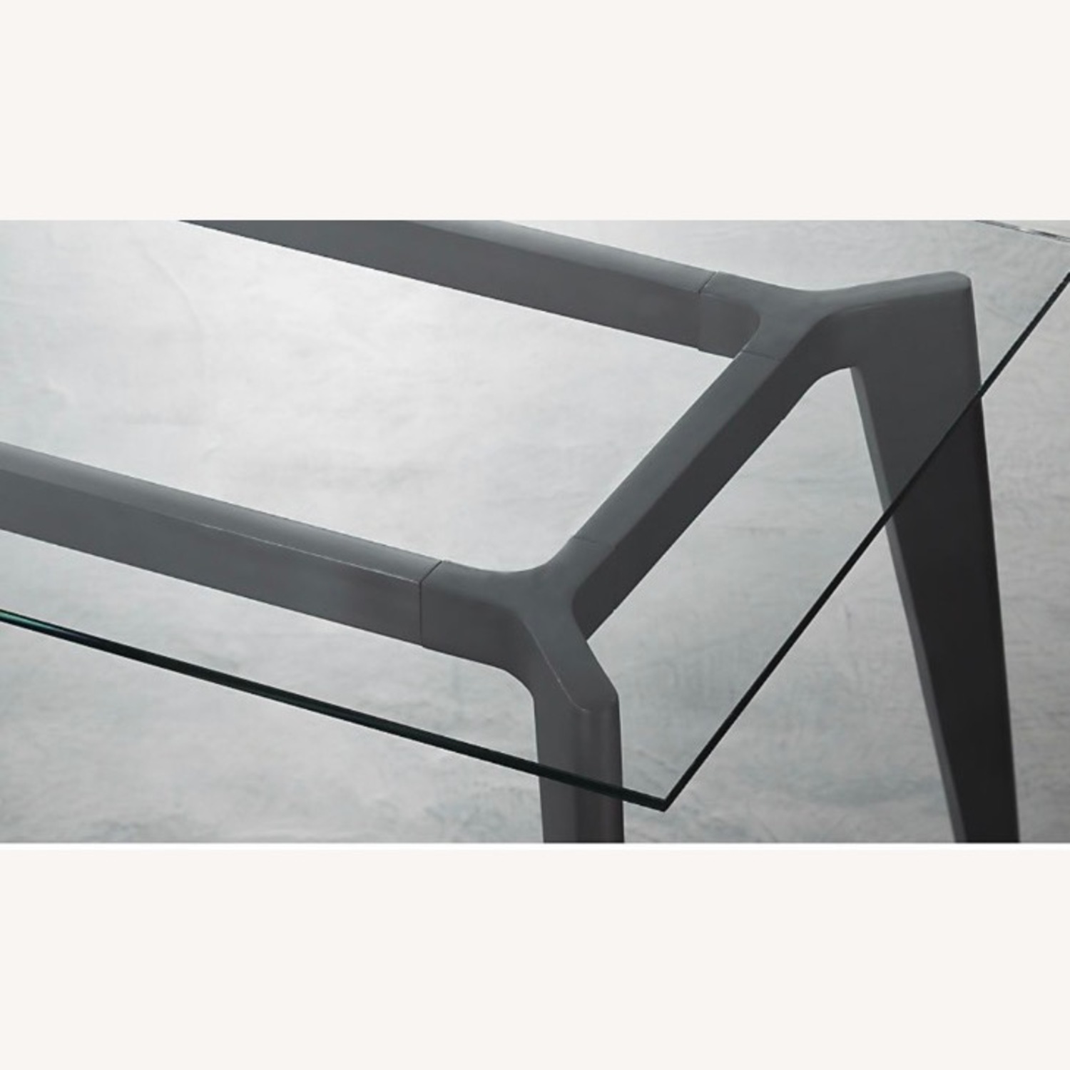 CB2 Harper Black Dining Table with Glass Top - image-4